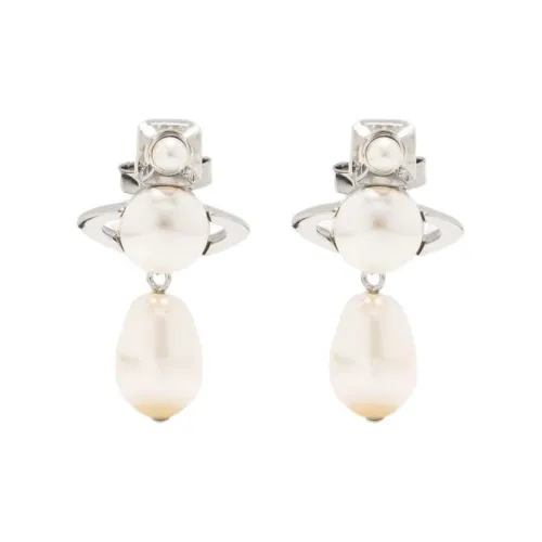 Вивьен Вествуд Orb Embellished Stud Brass Earrings Женские