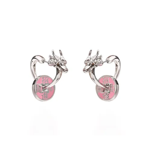 Orakei 925 Белый Гриб игла Серьги Женские Серебро Золото