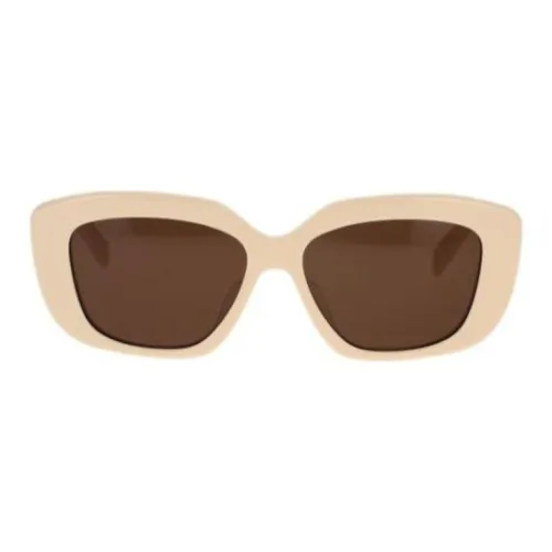 CELINE Прямоугольные Солнцезащитные очки Женские Бежевые