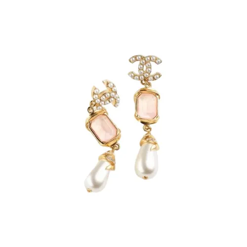 CHANEL Серьги Золотые/Розовые/Жемчужно-белые Женские