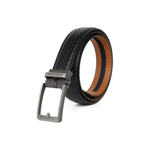 MAISON VINSON Мужской Автоматическая застежка Casual Business Брюки с ременем Спилок коровья кожа Мужской Ширина 3,5 см