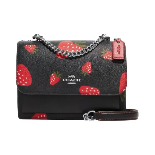 COACH Klare Кожа Аккордеонная Сумка Сумка через плечо Мини Женская Черная