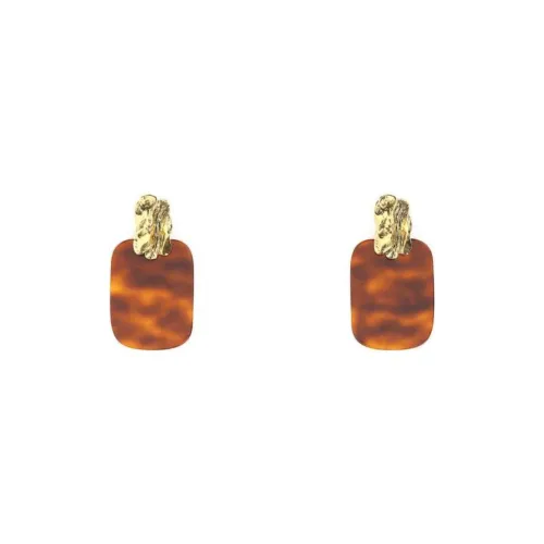 SAINT LAURENT Серьги Коричневый Унисекс