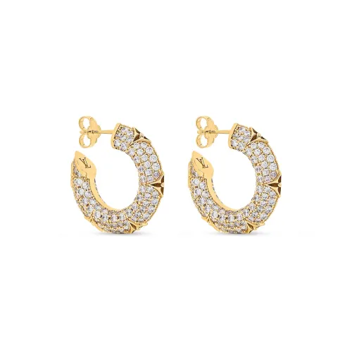 LOUIS VUITTON Серьги с короной, золотые, женские