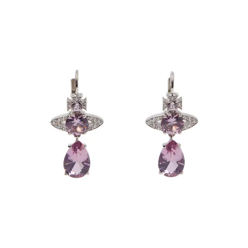 Vivienne Westwood Кристальные серьги женские фиолетовые