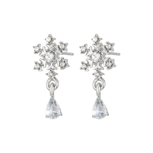 MISS XIA JWY Серьги-гвоздики из серебра 925 пробы женские