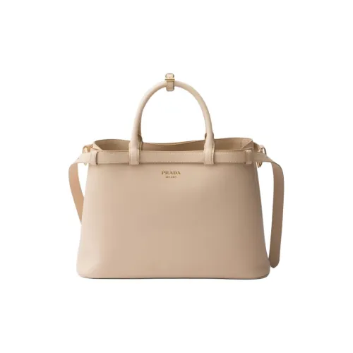 PRADA Сумка через плечо из кожи сумка среднего размера женская светло-бежевая