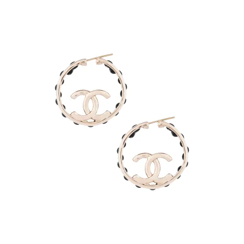 CHANEL Серьги Золотые, Черные Женские