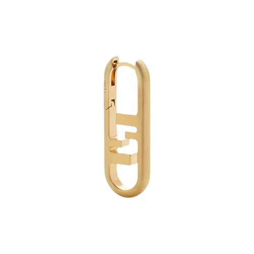 FENDI Brass Earrings Золотой Унисекс