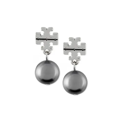 Tory Burch Серьги из нержавеющей стали, серебряные, женские