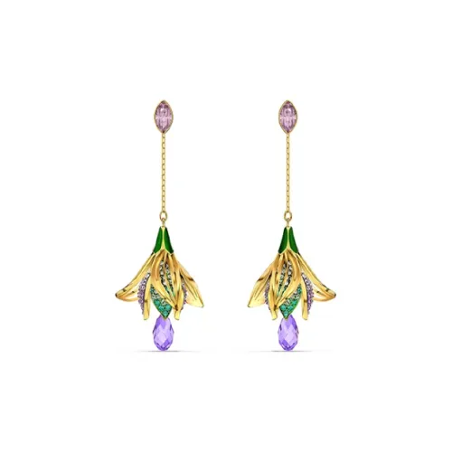 Swarovski Togetherness Искусственные Кристальные Серьги с Золотым Покрытием Женские