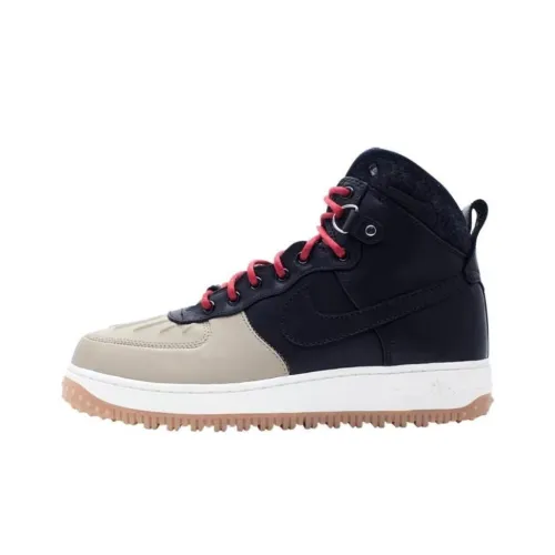 Nike Air Force 1 Амортизация Износостойкие Высокие Кроссовки для Скейтбординга Унисекс Черные