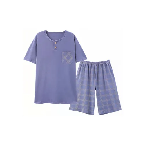 Пижамный комплект Follow The United States для мужчин серый и фиолетовый