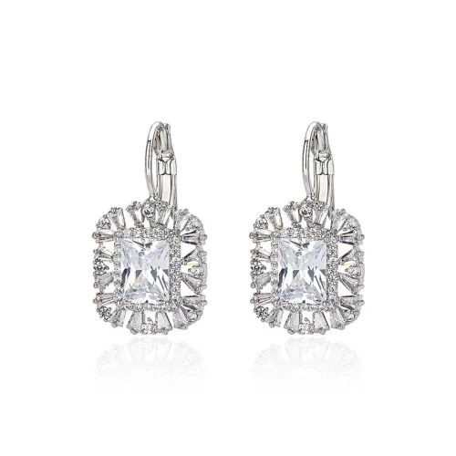 QLADY Серьги из сплава с цирконием женские