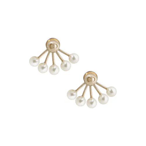 DIOR Смола Бусина Металл Серьги Женские Золото