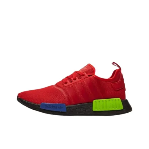 Adidas NMD R1 Slip Resistant Abrasion Resistant Низкий Топ Повседневная Обувь Унисекс Красный