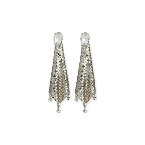 Paco Rabanne Алюминий Стекло Кристалл Серьги Женские Серебристые