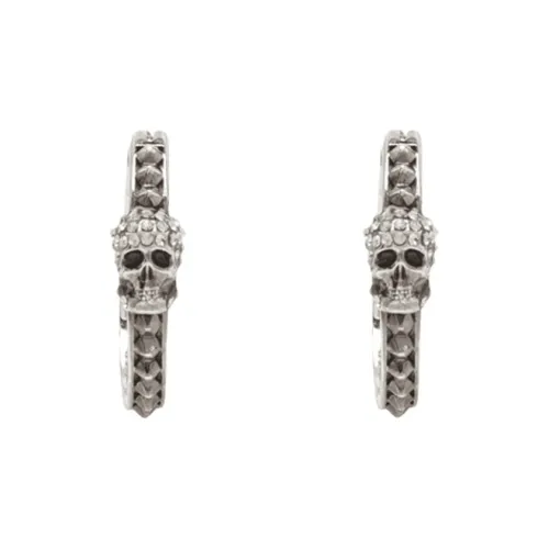 Alexander McQueen Серебристые серьги из бронзы Женские