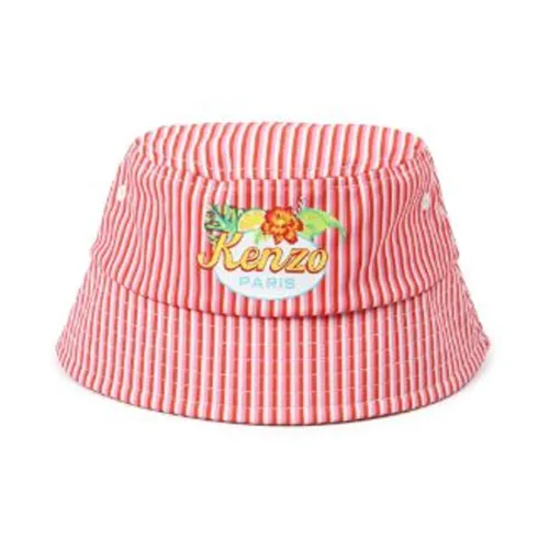 KENZO Cotton Bucket Hats Унисекс Красный