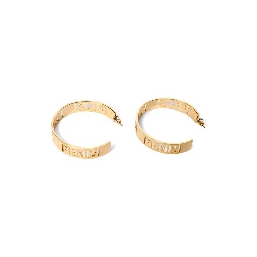 FENDI Brass Earrings Золотой Женские