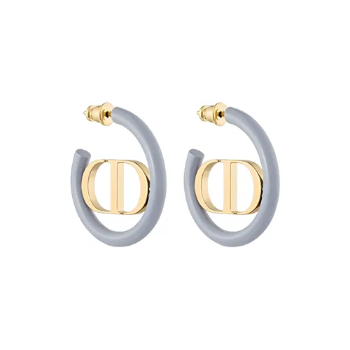 DIOR Металлические серьги голубо-серого цвета, женские