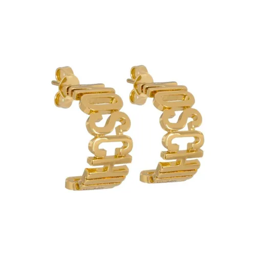 MOSCHINO Серьги из бронзы Золотой Женские