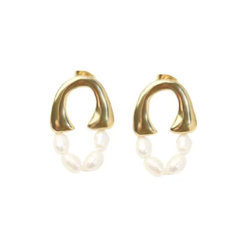 NATURALLYJOJO Grade Жемчужные серьги из серебра S925 заклепки женские