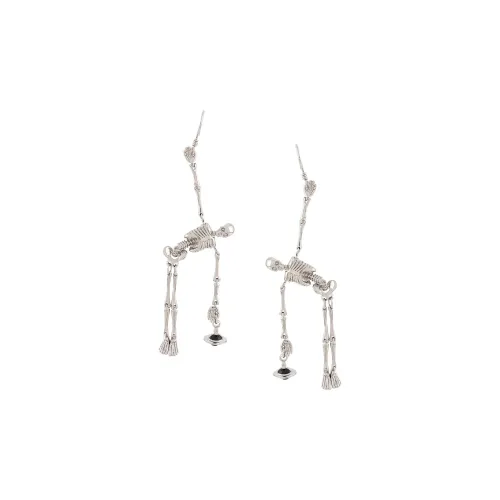 Вивьен Вествуд Skeleton Pendant Brass Earrings Унисекс