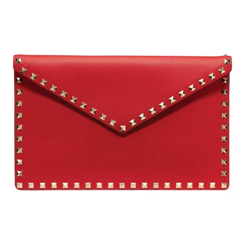 Valentino GARAVANIRockstud GRAIN LEATHER Клатч Женский Красный