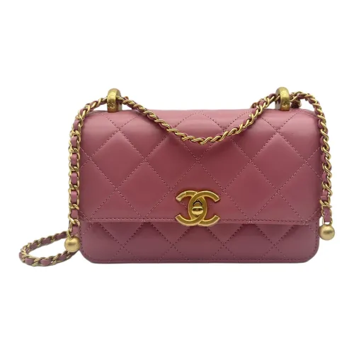 CHANEL 19Bag Телячья кожа Сумка с клапаном Конверт Сумка Сумка через плечо Мини Женская Розовая