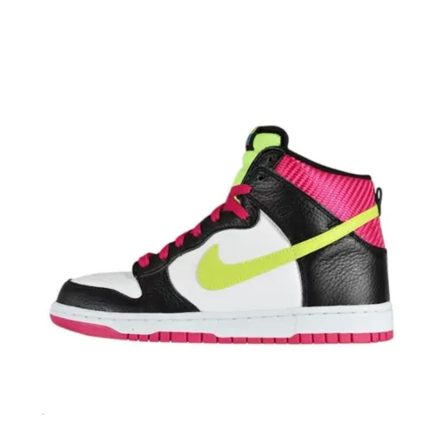 Nike Dunk Баскетбольные кроссовки с амортизацией износостойкие высокие для скейтбординга унисекс розовые и черные