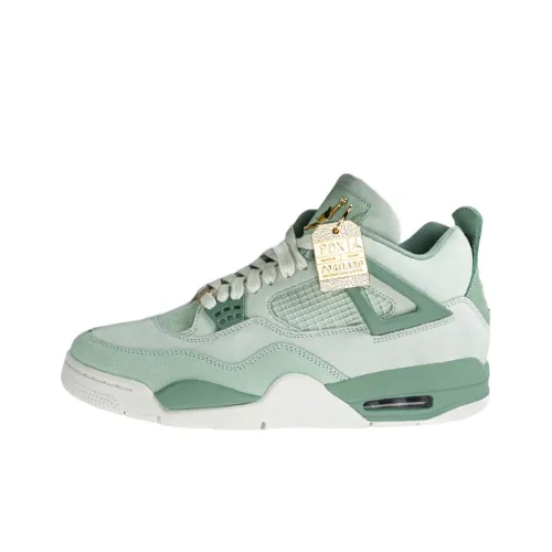 Jordan Air Джордан 4 'First Class' PE Устойчивый к истиранию Дышащий Низкий Топ Винтажные баскетбольные кроссовки Мужские Зеленые