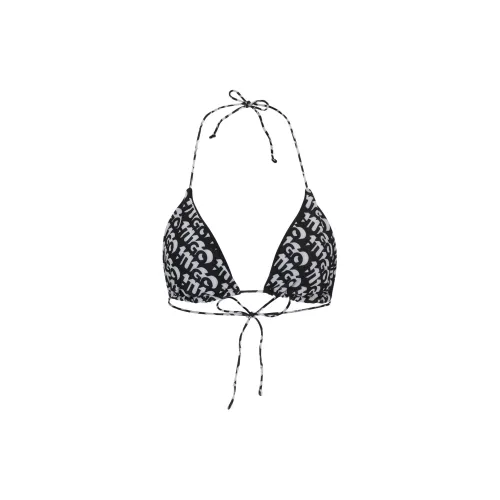 Hugo Boss Бикини Треугольный Топ с Repeat Логотипом Бюстгальтер Женский Черный