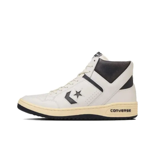 Конверс WEAPON VTG Slip-resistant Shock Absorbers High Top Скейтборд Кроссовки Unisex Japan Version White Black