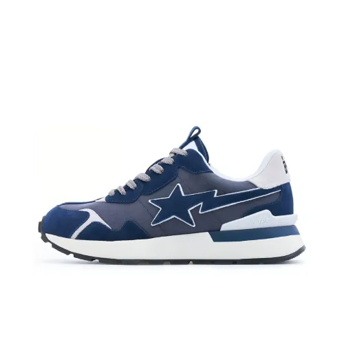 A BATHING APE ROAD STA EXPRESS Slip-resistant Low Top Спортивная Повседневная Обувь Женская Blue