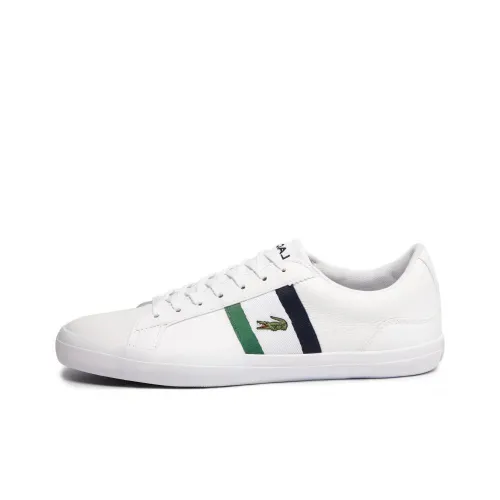 LACOSTE Slip-resistant Low Top Скейтборд Кроссовки Мужские Белый Зеленый Синий