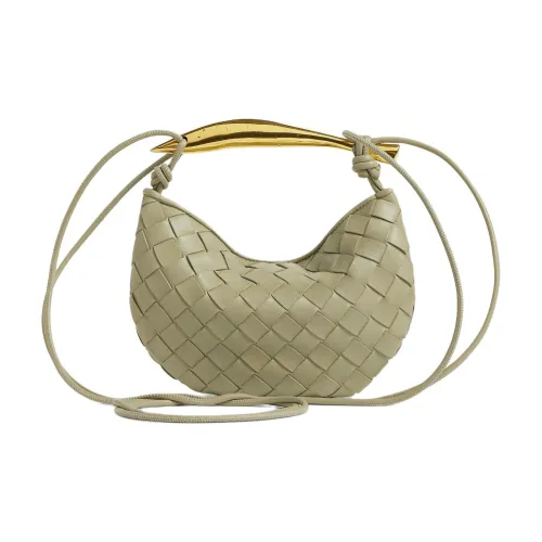 Bottega Veneta SARDINEIntrecciato Овчина Портативная Сумка через плечо Сумка на плечо Женская CAVE Каменно-зеленый