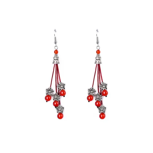 YUOFFICIAL Серьги из нефрита с цветной глазурью Женские с цветной глазурью