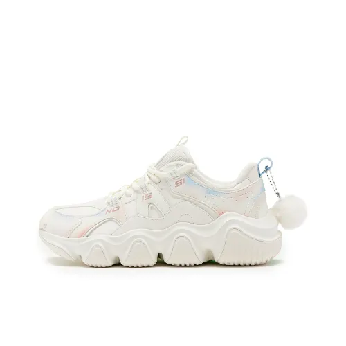 QIAODAN Claw Shoes 2,0 Low-Top Кроссовки с толстой подошвой Айвори Rain Синий Женские
