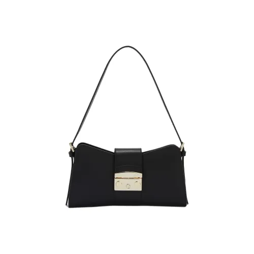 Furla Metropolis Collection Кожа Сумка Сумка через плечо Женская Черная