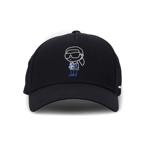 Karl Lagerfeld Хлопковые кепки унисекс черные