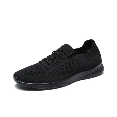 AOKANG Спортивная обувь Устойчивая к истиранию Низкий топ Мужская повседневная обувь Мужская Черная Серый