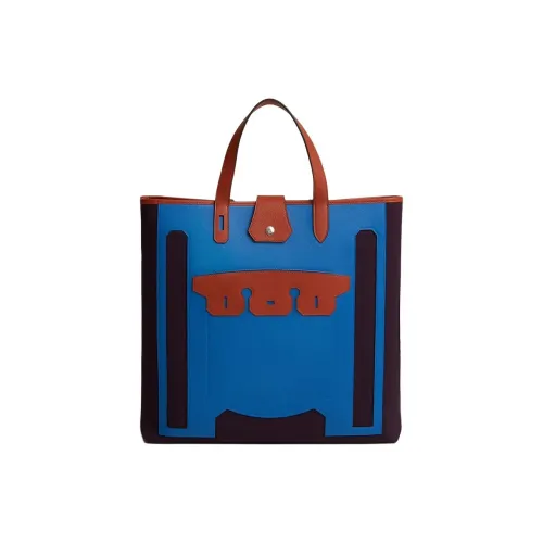 HERMES Хлопок холст телячья кожа тоут сумка сумка для покупок сумка женская черный красный и синий