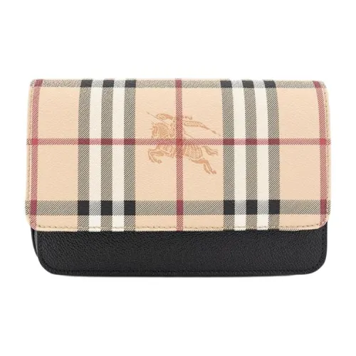 Burberry Телячья кожа с PVC Сумка Сумка через плечо Сумка через плечо Женская Бежевая и Черная