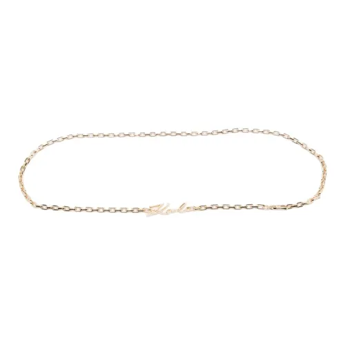 Karl Lagerfeld Логотип Signboard Цепи для талии Женские Золото Ширина 1CM