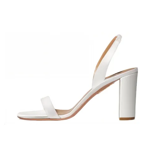 AQUAZZURA One Ремешок Сандалии 8,5 см Женские Белые