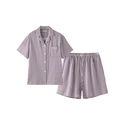 MEITENG Пижамный комплект Летний Женский Светло-фиолетовый