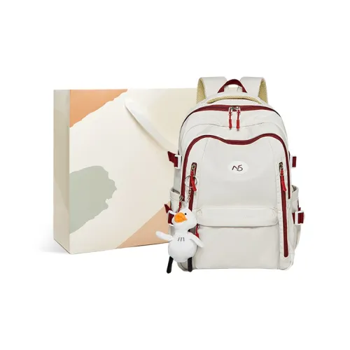 15 MINS Ткань с синтетической кожей сумка для ноутбука дорожная сумка рюкзак большой женский бежевый белый и красный