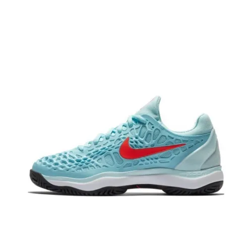 Nike Zoom Cage 3 Slip Устойчивый к истиранию Низкий Топ Кроссовки для тенниса Женские Синий Красный