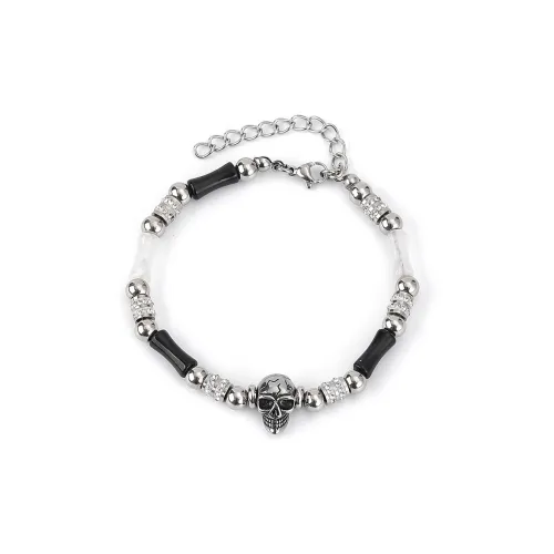 AKAK Титановый стальной браслет мужской серебряный